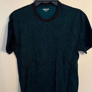 Goodthreads Men's Dark Green and Black Striped Tee